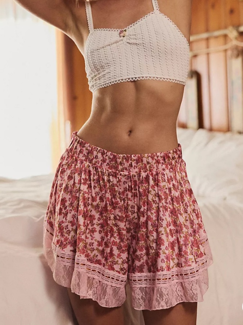NWOT Intimately Free People Morning Breeze Shorts in Azalea Berry Combo S - Picture 11 of 11